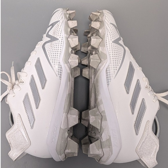 Adidas Freak 22 Low Football Cleats Mens Size 10 White Silver GW3390 Bounce - Picture 7 of 12